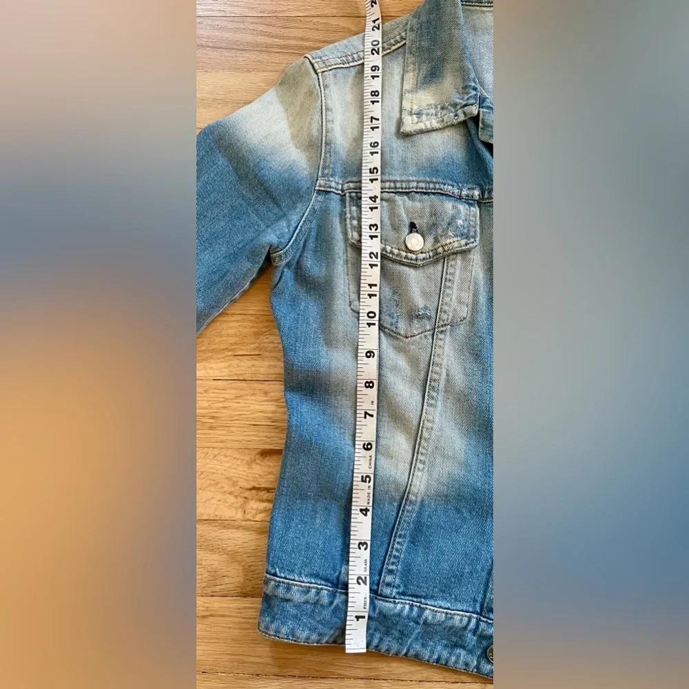 Y-3 by adidas W’s Distressed Denim Jacket Size L Yohji Yamamoto - Picture 8 of 8